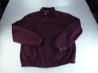 Fred Perry Jacket Mens L Maroon Harrington Cotton Gingham Lined Casual Bomber