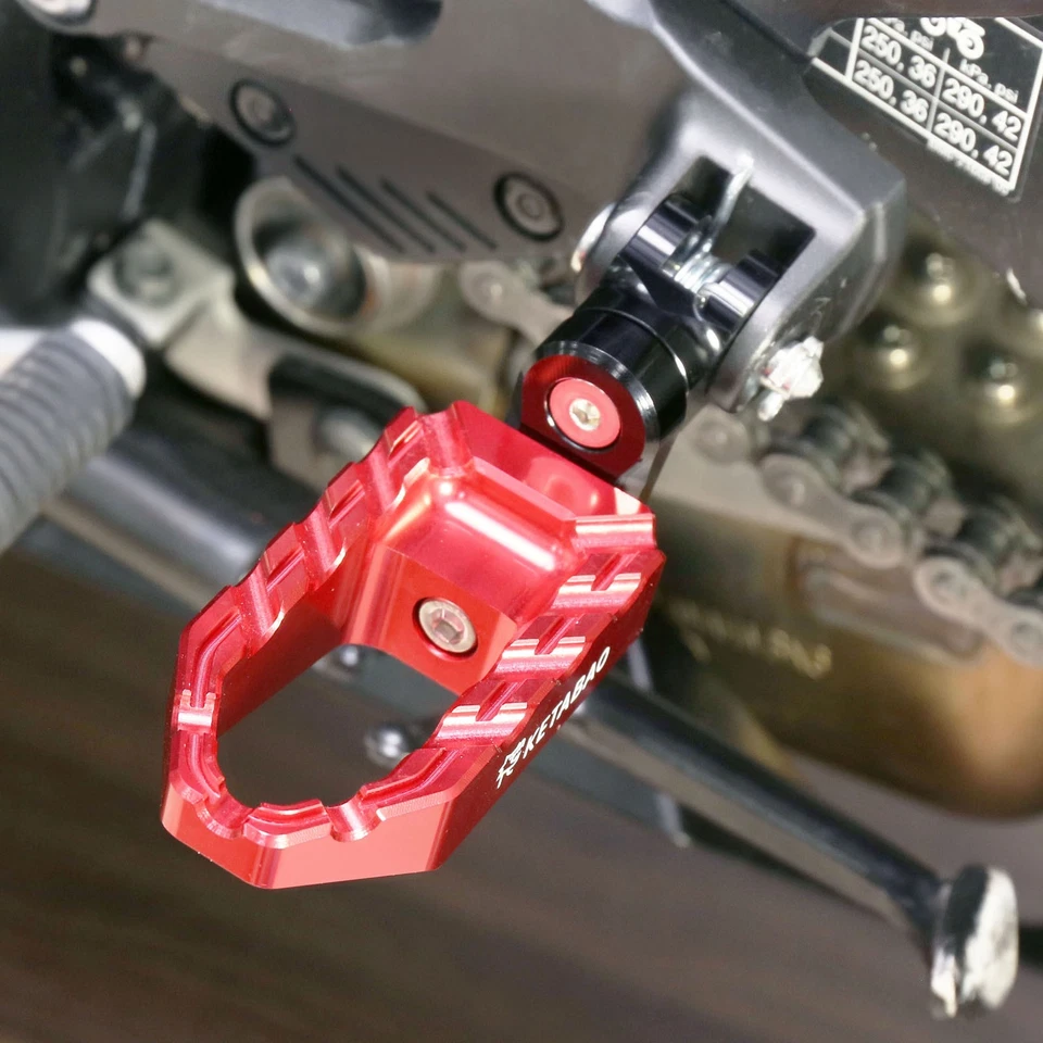 estriberas anchas delanteras rojas BUZZ 25 mm inferiores para Ducati Sport 620 750 800 900 Foto 2 de 4