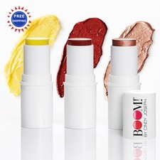 Cream Blush 3 Pack Makeup Color Stick Highlighter Moisturizer BOOM Beauty Trio