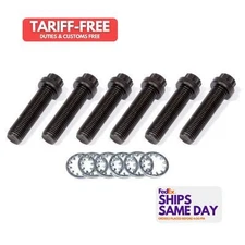 Brinn Transmission 79142, Set of 6 Black Steel Flywheel Bolt Kit Ford Performanc