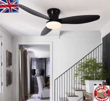 Remote Control LED Ceiling Fan with Light, 3 Colour & 6 Speed, 3 Blade, Quiet