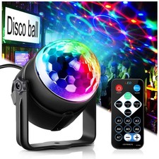 Colorful RGB Disco Ball Light Party Favor Decor Sound Activated Strobe Lamp
