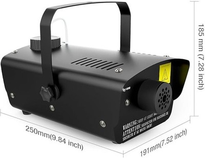 Black - 1byone Halloween Fog Machine with Wired Remote Control, 400-Watt Smoke