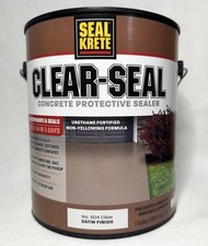 RustOleum SEAL-KRETE Clear Seal Concrete Protective Sealer Satin Finish 1 Gallon