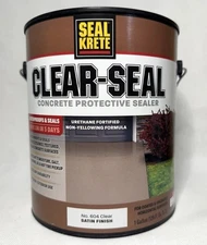 RustOleum SEAL-KRETE Clear Seal Concrete Protective Sealer Satin Finish 1 Gallon
