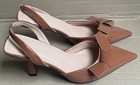 Brown Pointed toe Slingback Heels Shoes In Excellent Shape Size 39 — photo 2