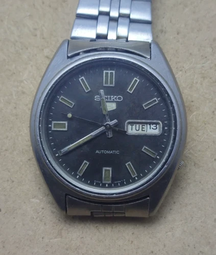 Vintage Seiko 5 Japan 6309 Automatic 17 Jewels Men's Wrist Watch for Parts