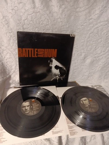 U2–"Rattle And Hum" 1988 2 LPs Vinyl Record EX/EX Island FAST SHIPPING Sleeved