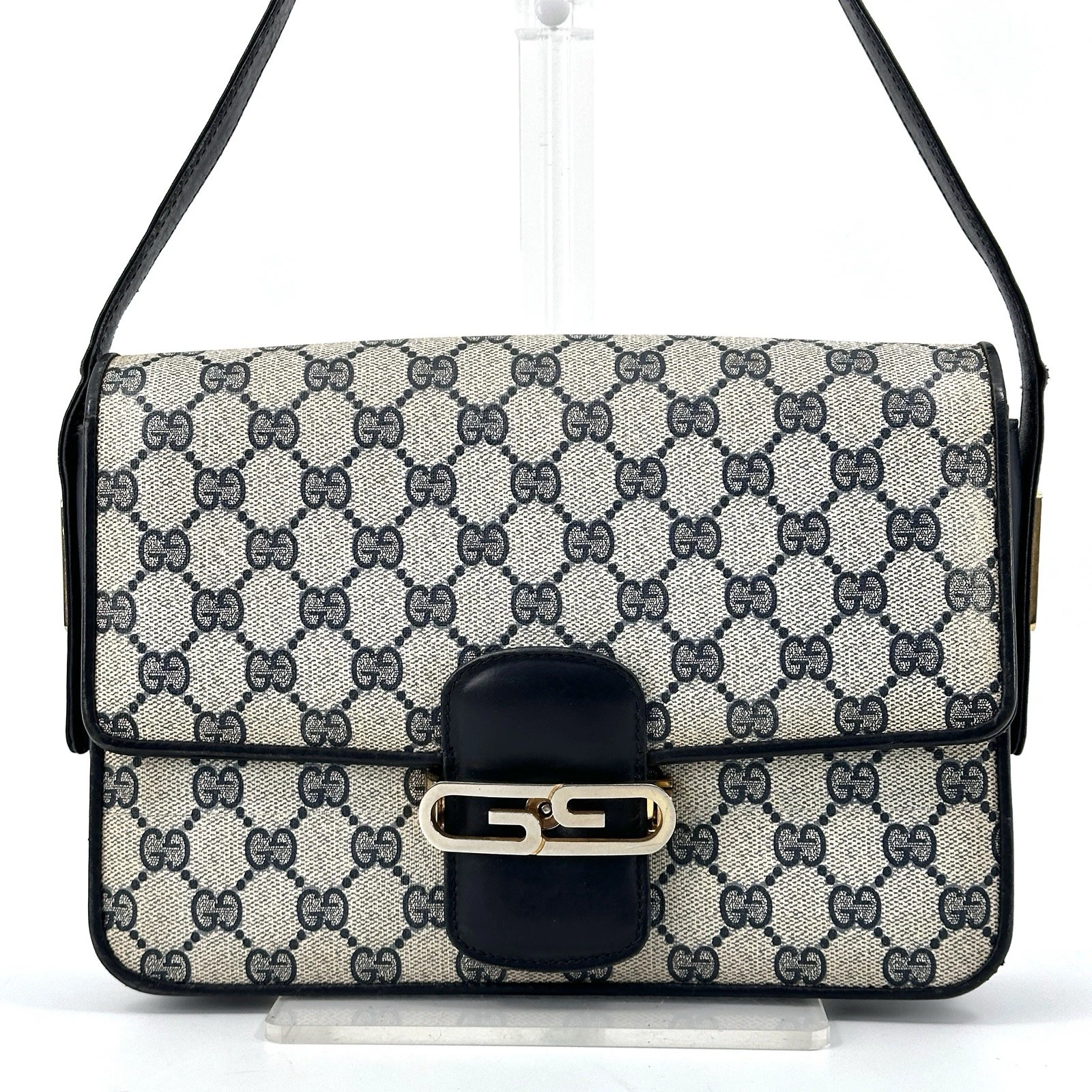 Rara*Borsa Gucci vintage semi tracolla GG Navy autentica dal GIAPPONE