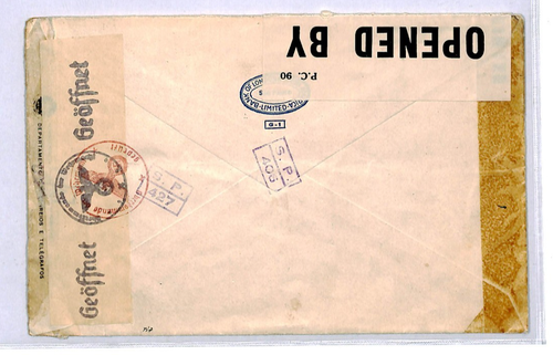 BRASILIEN WW2 Brief *Vierfachzensur* SCHWEIZ GB DEUTSCHLAND 1943 {samwells}KW269 - Bild 2 von 8