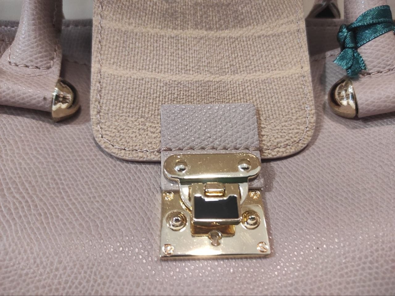 Gattinoni Borsa Teo Handle Bag Pelle Tortora cm 21x24 — foto 3
