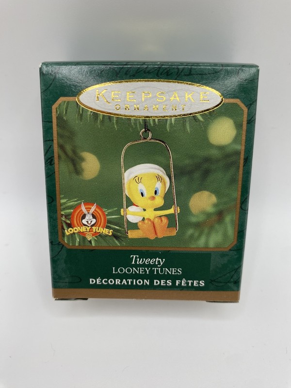 Vintage 2000 Hallmark Keepsake Looney Tunes Tweety Miniature Ornament- NEW