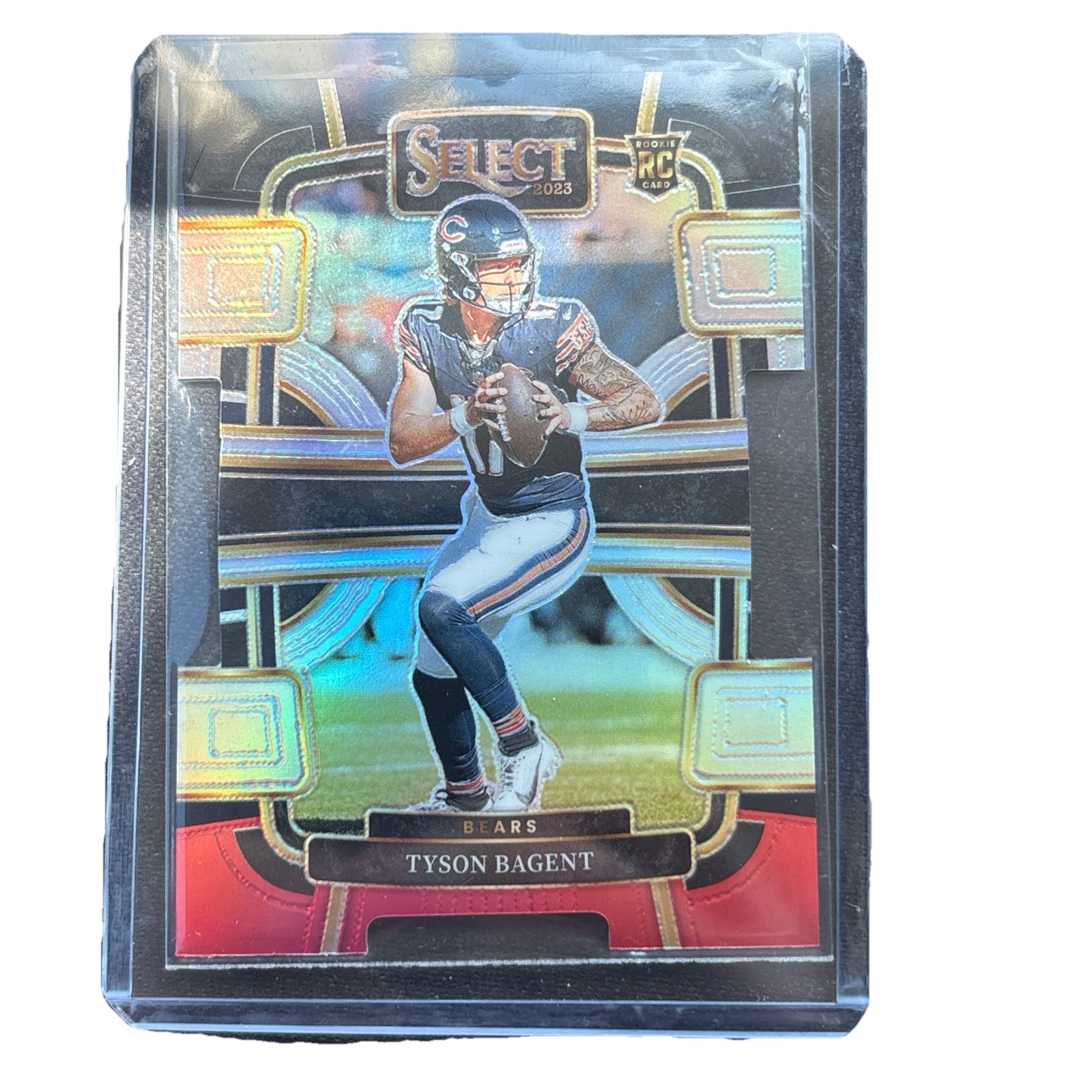 2023 Panini Select - Concourse Tyson Bagent #18 Black & Red Prizm Die-Cut (RC)