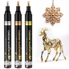 SigWong Liquid Mirror Chrome Markers - 3 Colors Gloss 3PCS-Gold Silver Copper