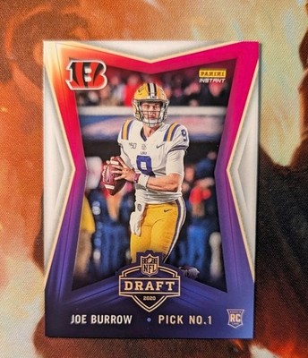 2020 Panini Instant NFL - Draft Night Joe Burrow #1 /8156 (RC)