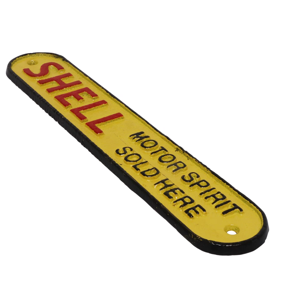 Shell Oil Motor Spirit Garage 48cm Cast Iron Metal Sign Transport Garage Gift - Image 4 of 4