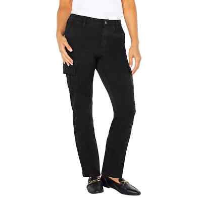 Well Worn Ladies' Tencel Blend Cargo Pant Straight Leg Comfort Stretch B63