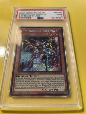 YuGiOh DINOMORPHIA THERIZIA #BACH-EN009PSA 9 MT1st EDITION-2022 SECRET  RARE | eBay