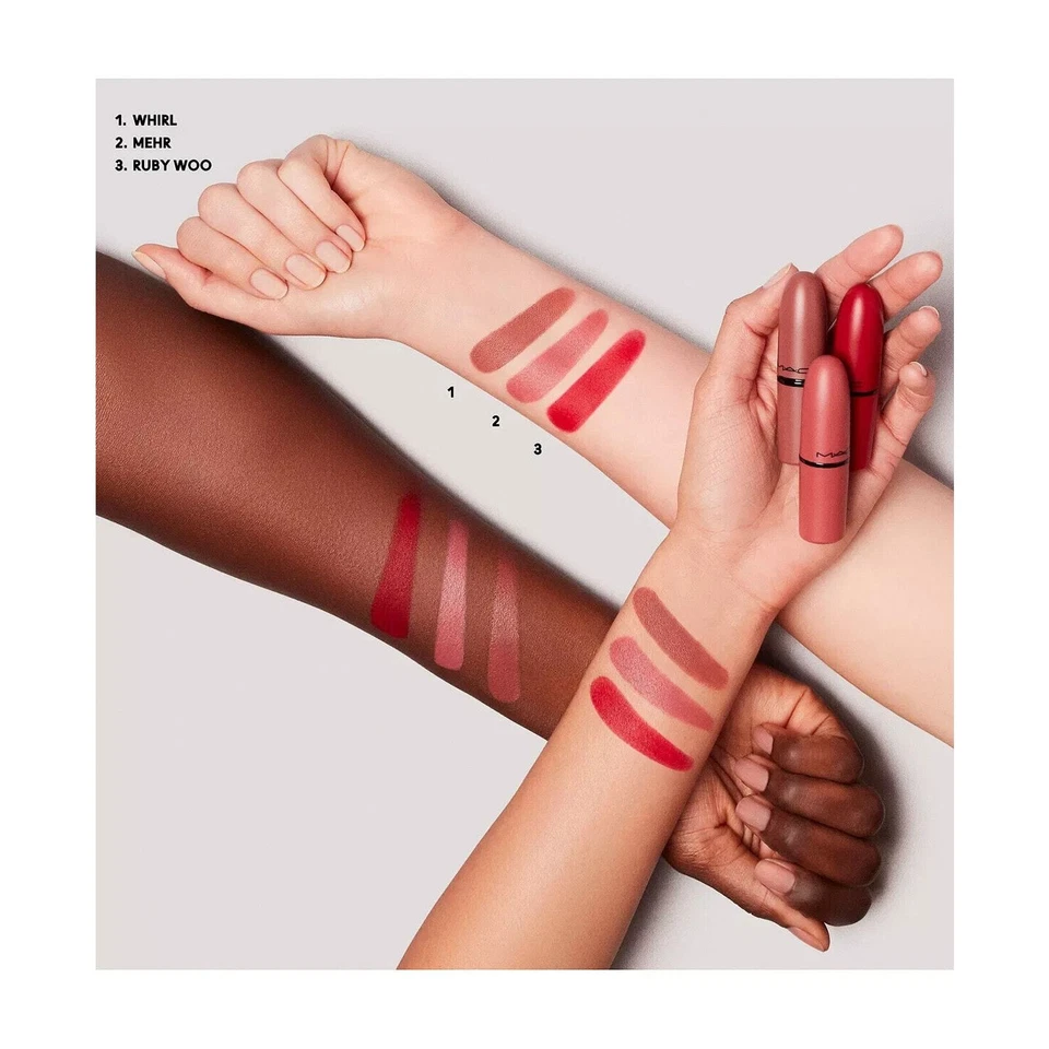 MAC 3 Piece Lipstick Set, Three Cheers! LIPSTICK TRIO, $63 Value Bestsellers, BN - Image 2 of 4