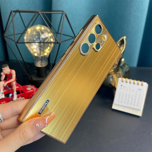 Luxury Brushed Metal Case For Samsung Galaxy S24 Plus S24 Ultra + Back Cover - Picture 10 of 16