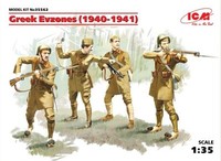 Ww Ii Greek Evzones (Mountain Infantry) Figure Set #35562 1/35 Icm