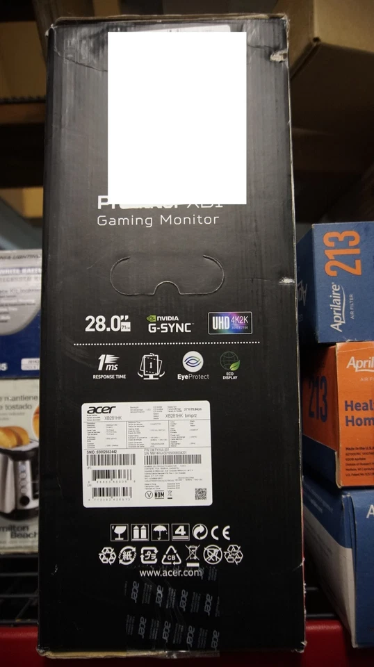 Acer Predator XB1 28 in Monitor XB281HK 4k, G-Sync, 1ms, 60hz, TN unopned - Image 2 of 3