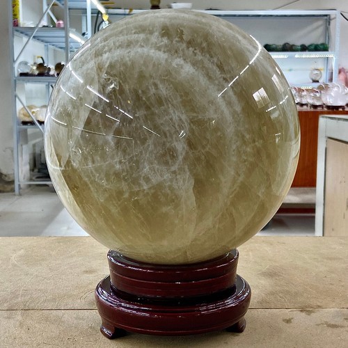 28.02LB Natural Yellow crystal ball Quartz Citrine sphere Mineral Meditation - 第 4/14 張圖片