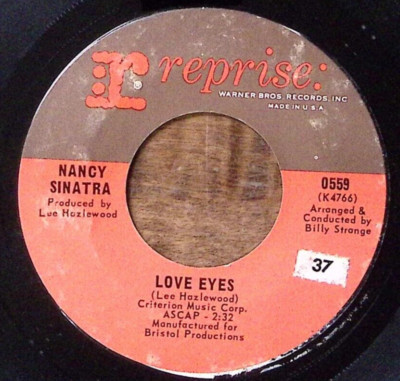 NANCY SINATRA COASTIN/LOVE EYES REPRISE RECORDS VINYL 45 53-129