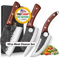 3 Psc Cuchillos De Cocina Japoneses Chef Carnicero Filetero Filoso Originales