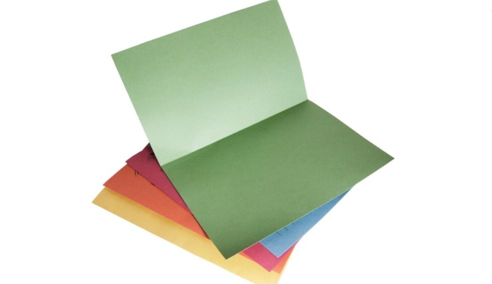 50 x Square Cut Folders 250gsm Foolscap A4 Paper Document Manilla ...