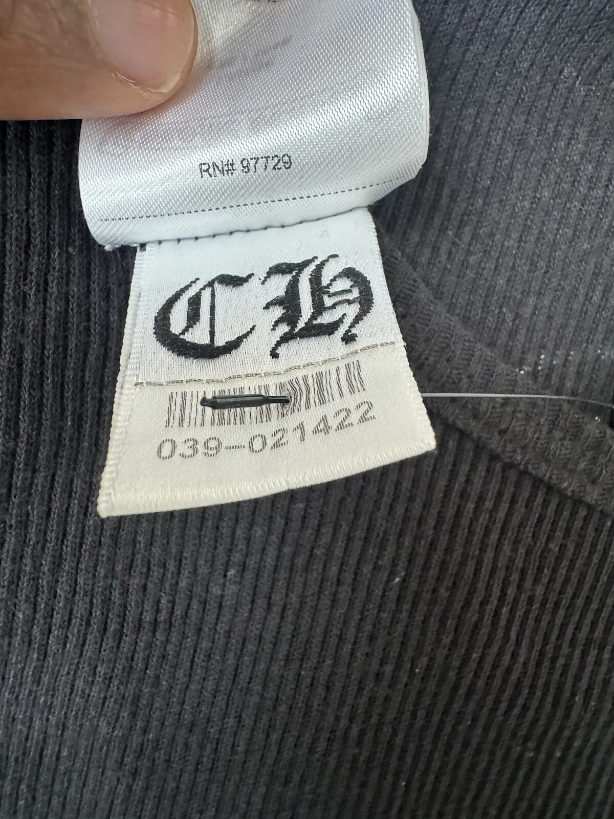 CHROME HEARTS Canottiera Cuori Cromati Stampa Cavallo Nero Large (può essere avvisato come vestito)