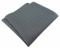 Tigertie Designer Einstecktuch In Silber Grau Schwarz Houndstooth Gemustert