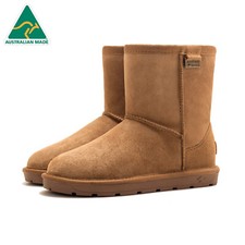 Australian Made UGG Boots Mini Short Tall Women Men Sheepskin Wool Boot Chestnut