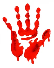 Tank pad 3D gel motorcycle sticker neon handprint scratch protection: neon red / orange