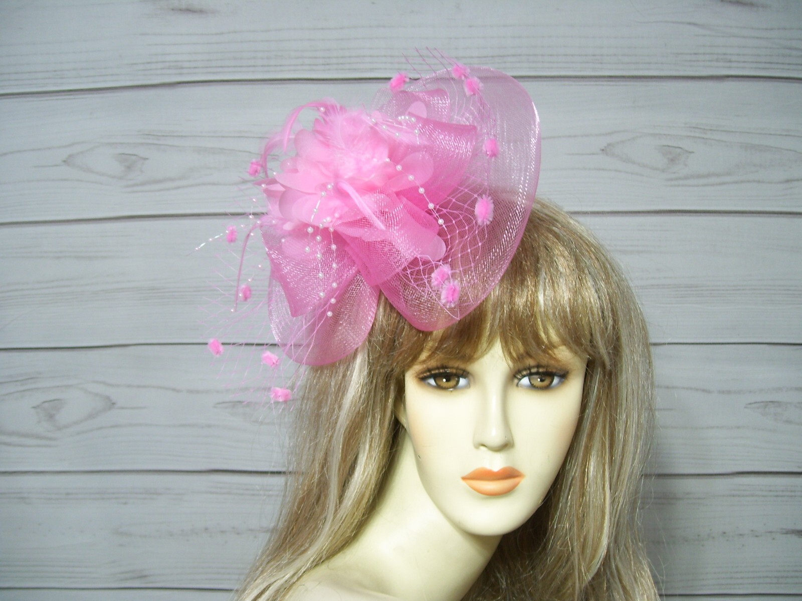 Pink Kentucky Derby Fascinator Hat, Wedding Fascinator, Easter Tea