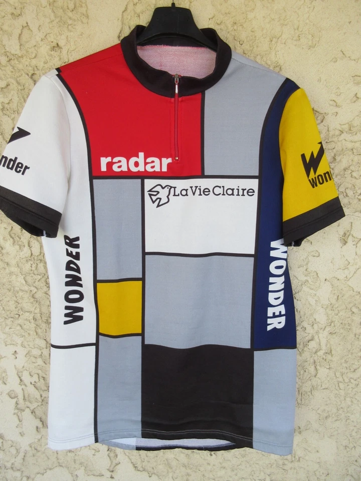 Maillot cycliste LA VIE CLAIRE RADAR 1985 vintage jersey shirt BERNARD HINAULT - Photo 1/4