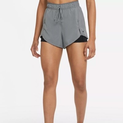 Plus Size Nike Flex Essentials 2 in 1 Training Gray Shorts