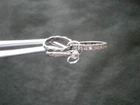 HS Engagement Eternity Wedding Rings Vtg Sterling Silver Bracelet Charm  2.0g