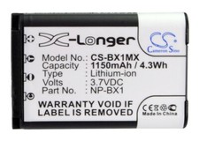 Replacement Battery For sony 3.7v 1150mAh / 4.26Wh Camera Battery