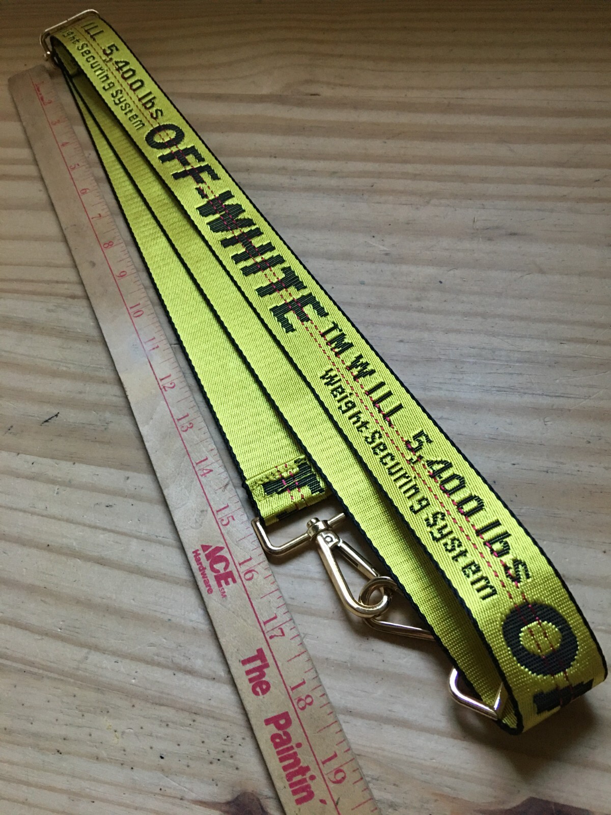 OFF-WHITE Weight Securing System Yellow Web Logo … - image 2