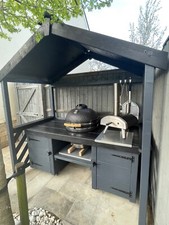 Kamado, BGE, Greenline, Boss Grill Table with twin built in cupboards