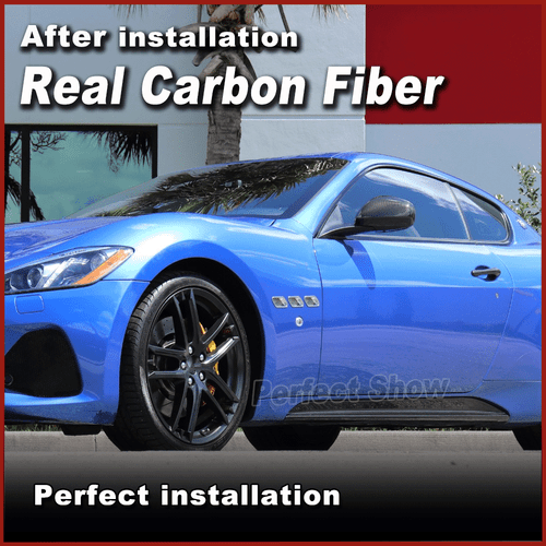 Carbon Außenspiegel Spiegelkappen Mirror Cover für Maserati GT GTS GC 2008-2016 - Picture 3 of 12