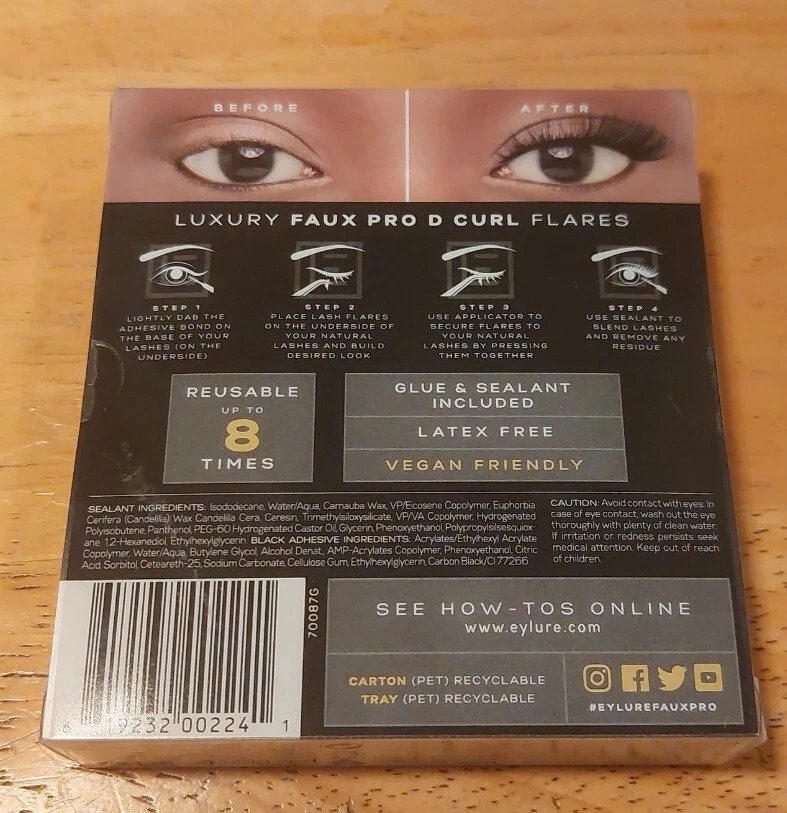 Eylure Faux Pro D Curl Luxe Lash Extension Kit Clusters False Eyelashes - Image 2 of 2