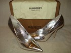 100% AUTHENTIC NEW WOMEN BURBERRY AUBRI SILVER HEELS/SANDALS EU 40/US 10 — photo 3
