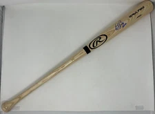 Wander Franco Signed Rawlings Pro Tan Bat "El Patron" Insc JSA COA 078