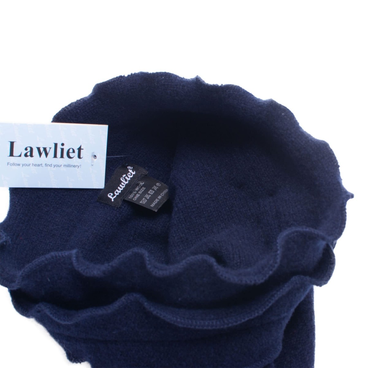5619 Womens 1920s Winter Wool Cap Beret Beanie Crochet Bucket Flower Hat Women main image 3
