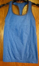 Lululemon 6 Ebb & Flow Racerback Tank Rugged Blue Inkwell Navy Trim EUC!