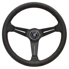 Nardi Deep Corn Steering Wheel Black Perforated Leather 350mm Genuine New