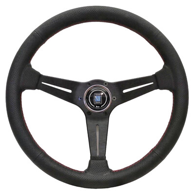 NARDI Deep Corn Steering Wheel Black Perforated Leather 350mm Genuine NEW