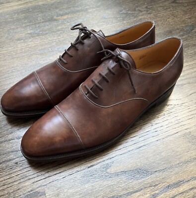 JOHN LOBB City II 2 Cap Toe Oxford Museum Leather UK 11.5 E, US 12.5 E, UK